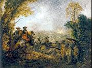 WATTEAU, Antoine On the March oil painting